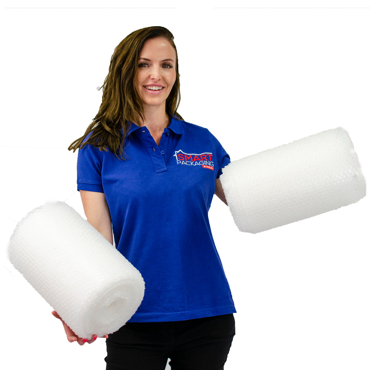 Blue bubble store wrap roll